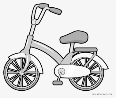 Free Bike Black And White Clip Art with No Background.