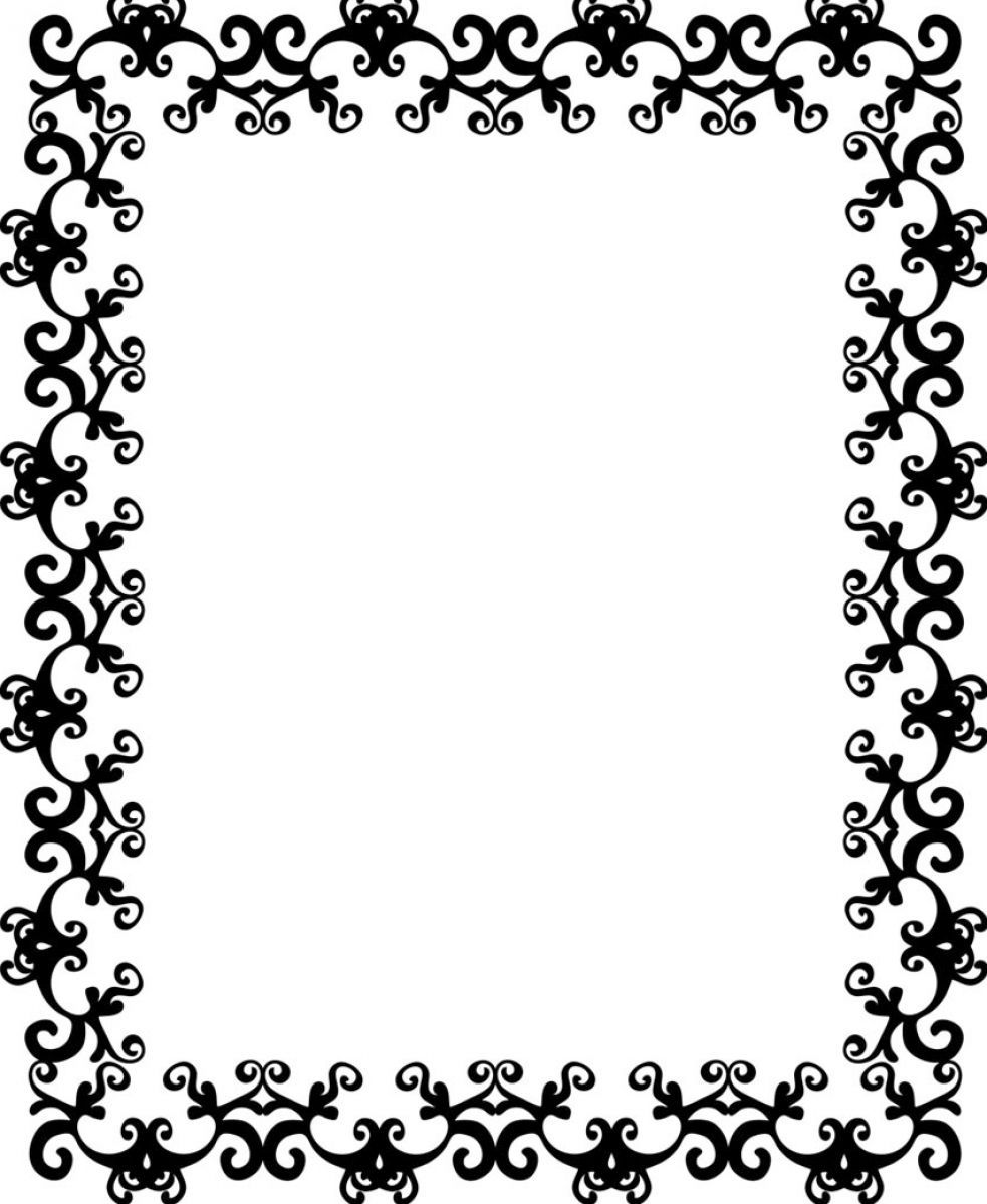 13 Free Black Border Designs Images.