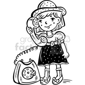 Talking On The Phone Clipart Black And White.