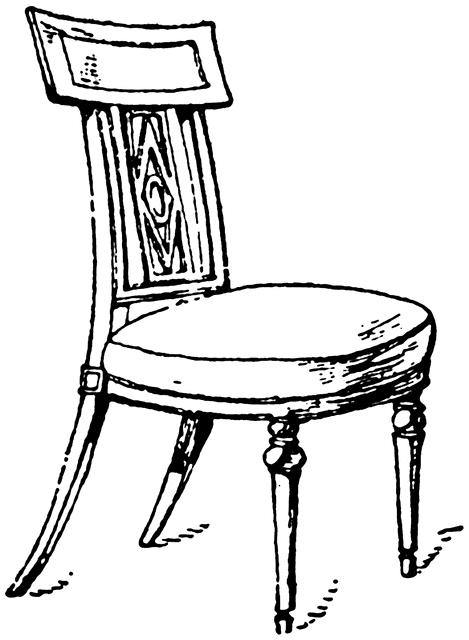 Chair Black And White Clipart.