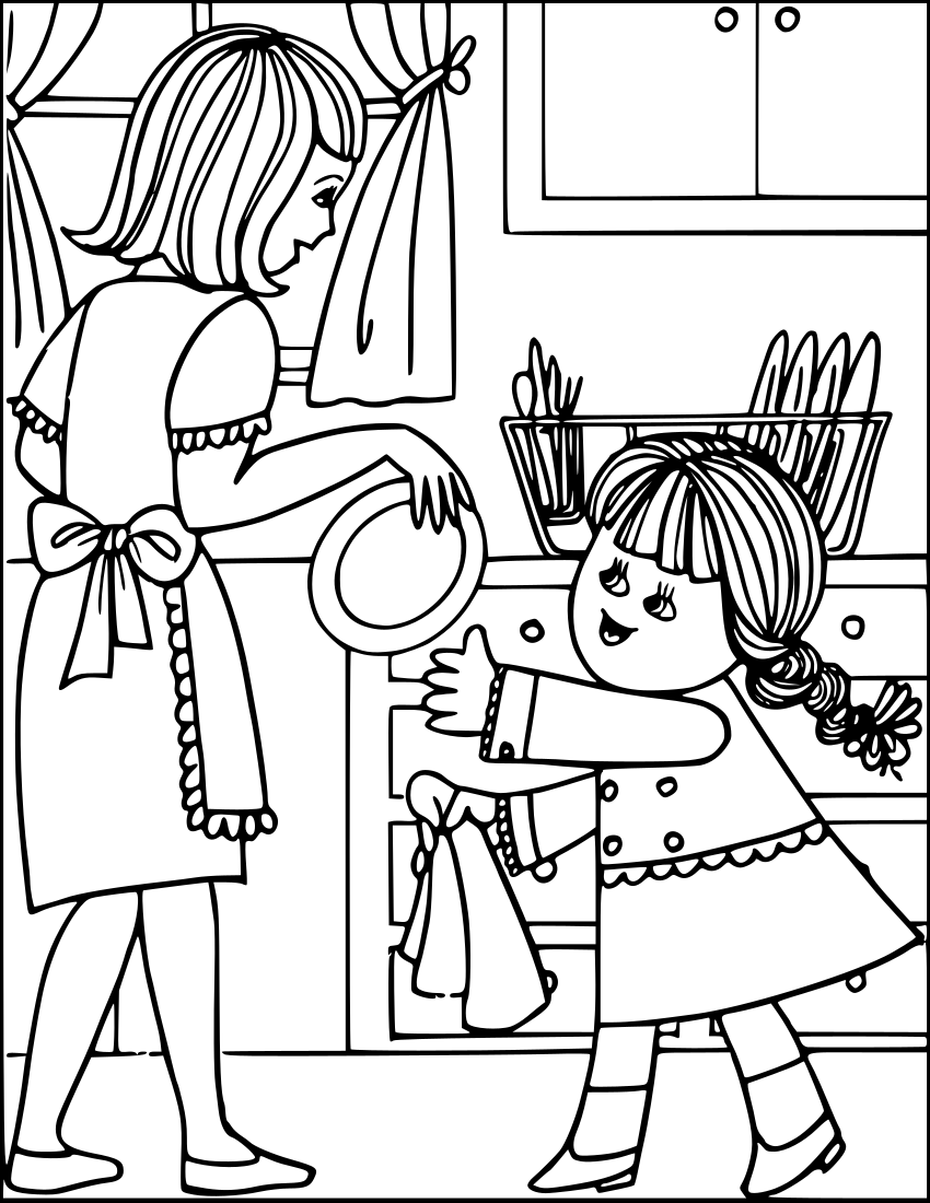 Household Chores Clipart Black And White.