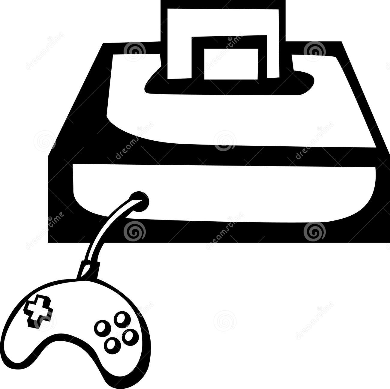 Games clipart black and white.