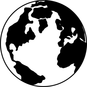 Globe Clipart Black And White.