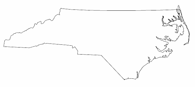 North Carolina Outline Clipart.