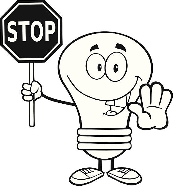 Stop Clipart Black And White.