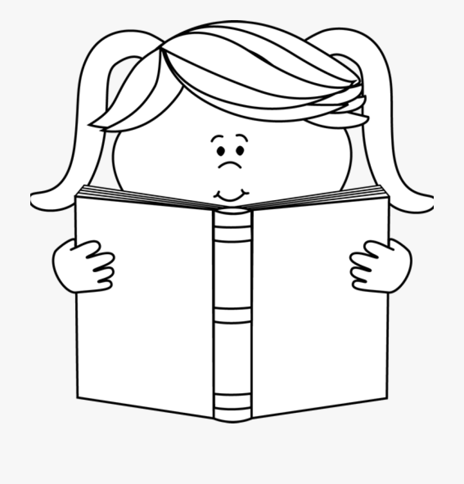 Reading Vector Clip Art Black And White.