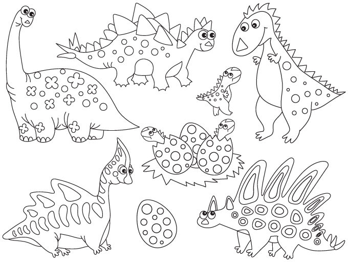 70% OFF SALE Black And White Dinosaur Clipart.