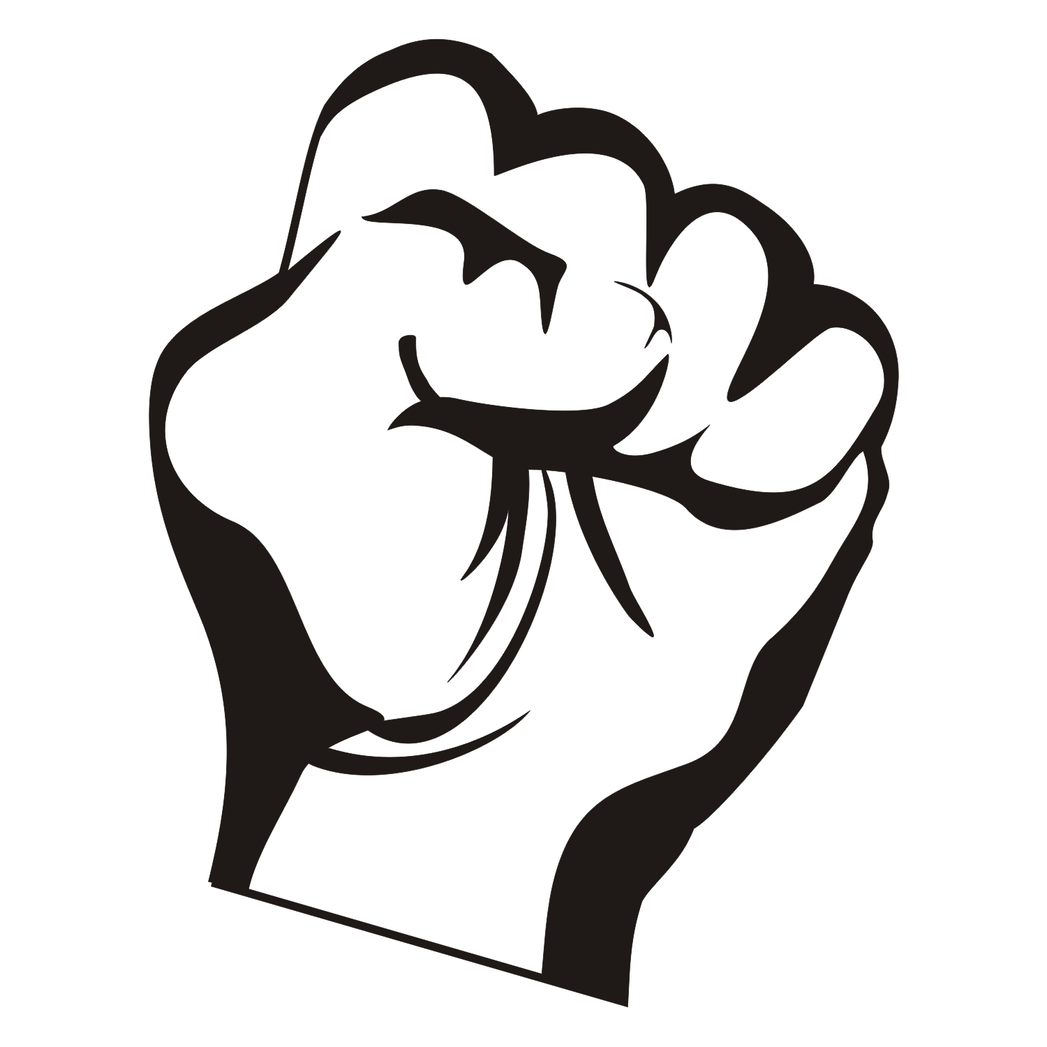 Black White Fist Logo Png Motor.