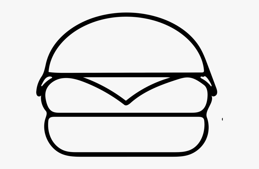 Transparent Burger Clipart Black And White.