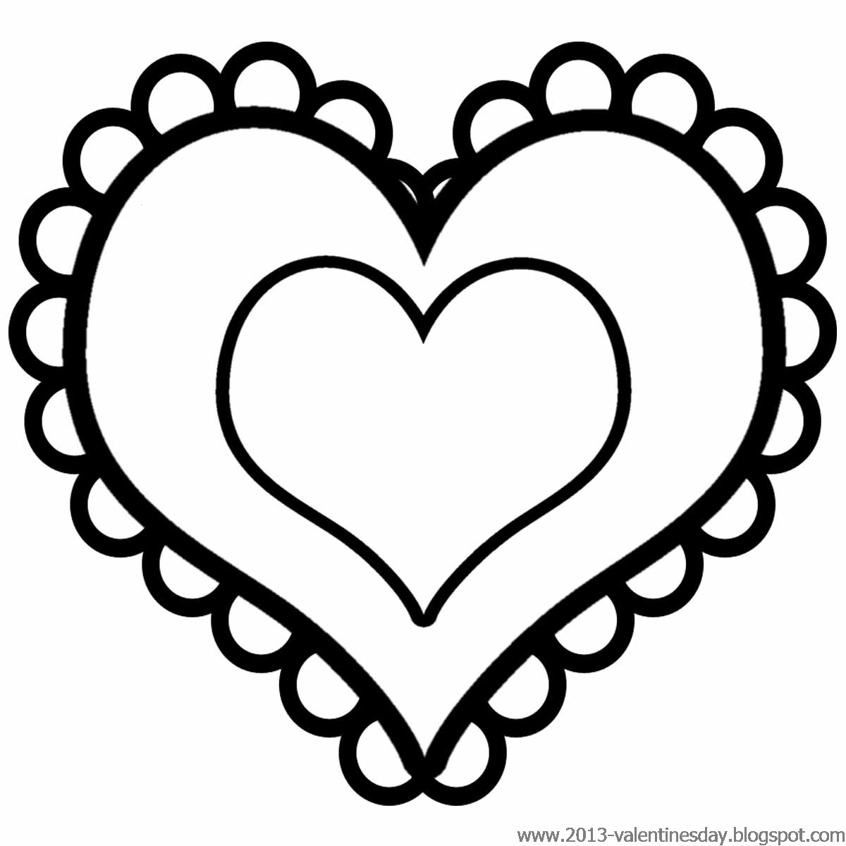 Black And White Valentine Heart Clipart Free.