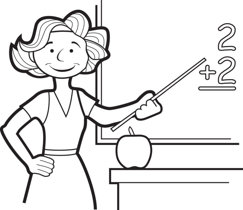 Teacher Clipart Images Black And White.