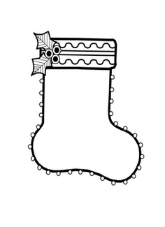 Stocking clipart black and white 3 » Clipart Station.