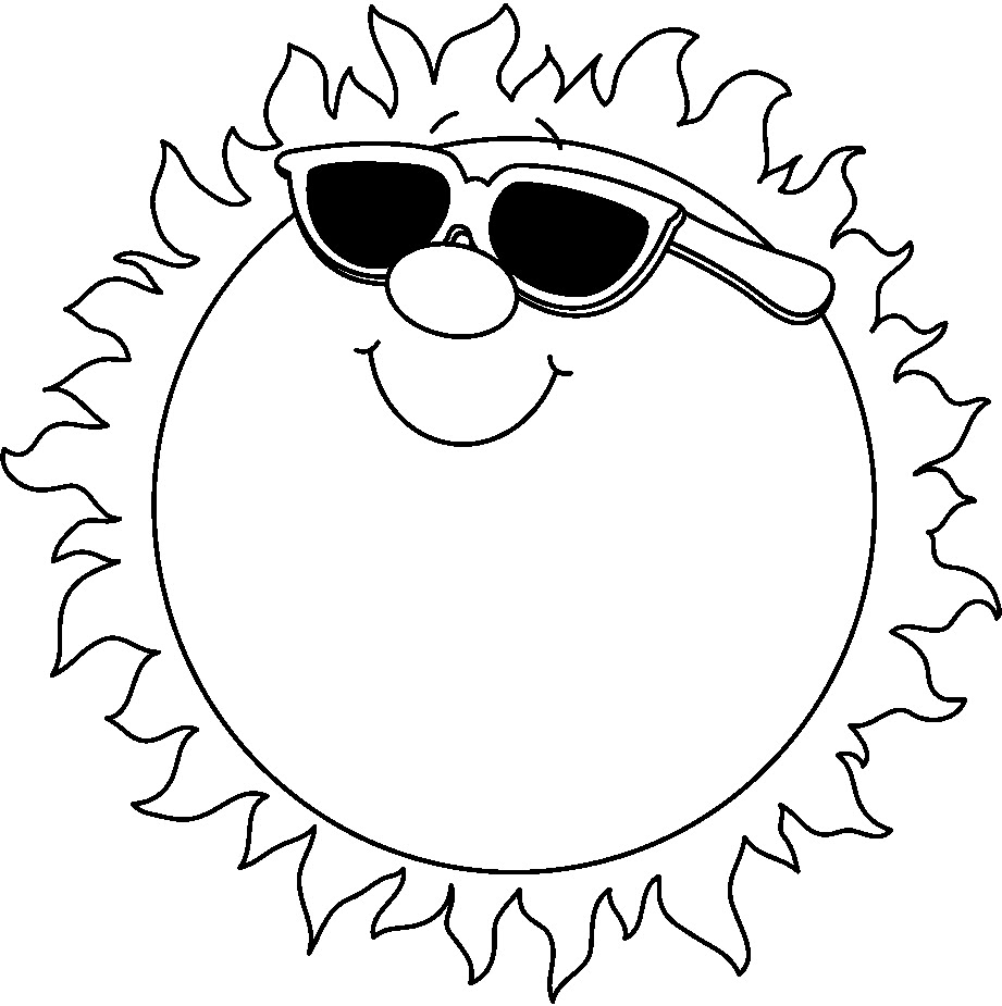 Sun Clipart Black And White.