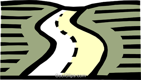 Roadways Royalty Free Vector Clip Art illustration.