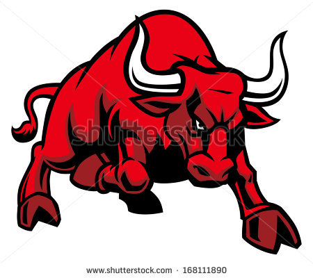 Black Bull Jumping Clipart.