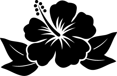 Hawaiian Flower Black Flower Logo.