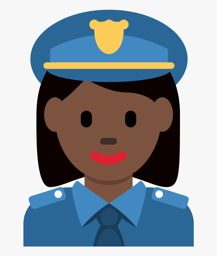 Black Police Officer Emoji.