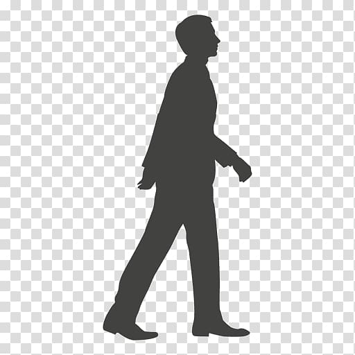 Silhouette male , Silhouette Walk cycle, walking transparent.