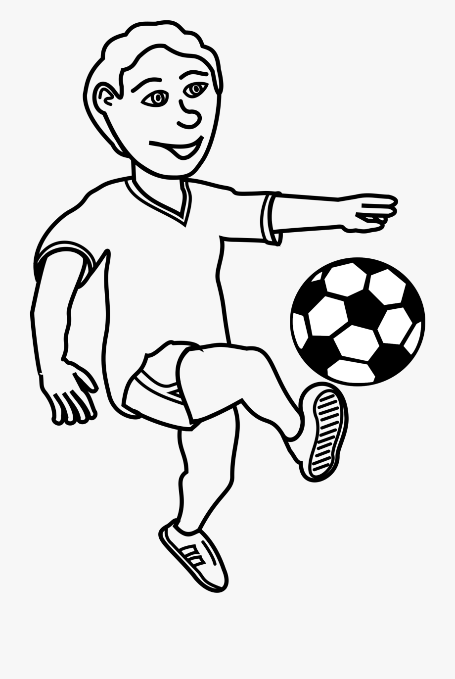 Football Player Clipart Black And White.