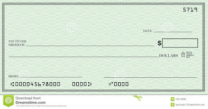 Blank check clip art free.