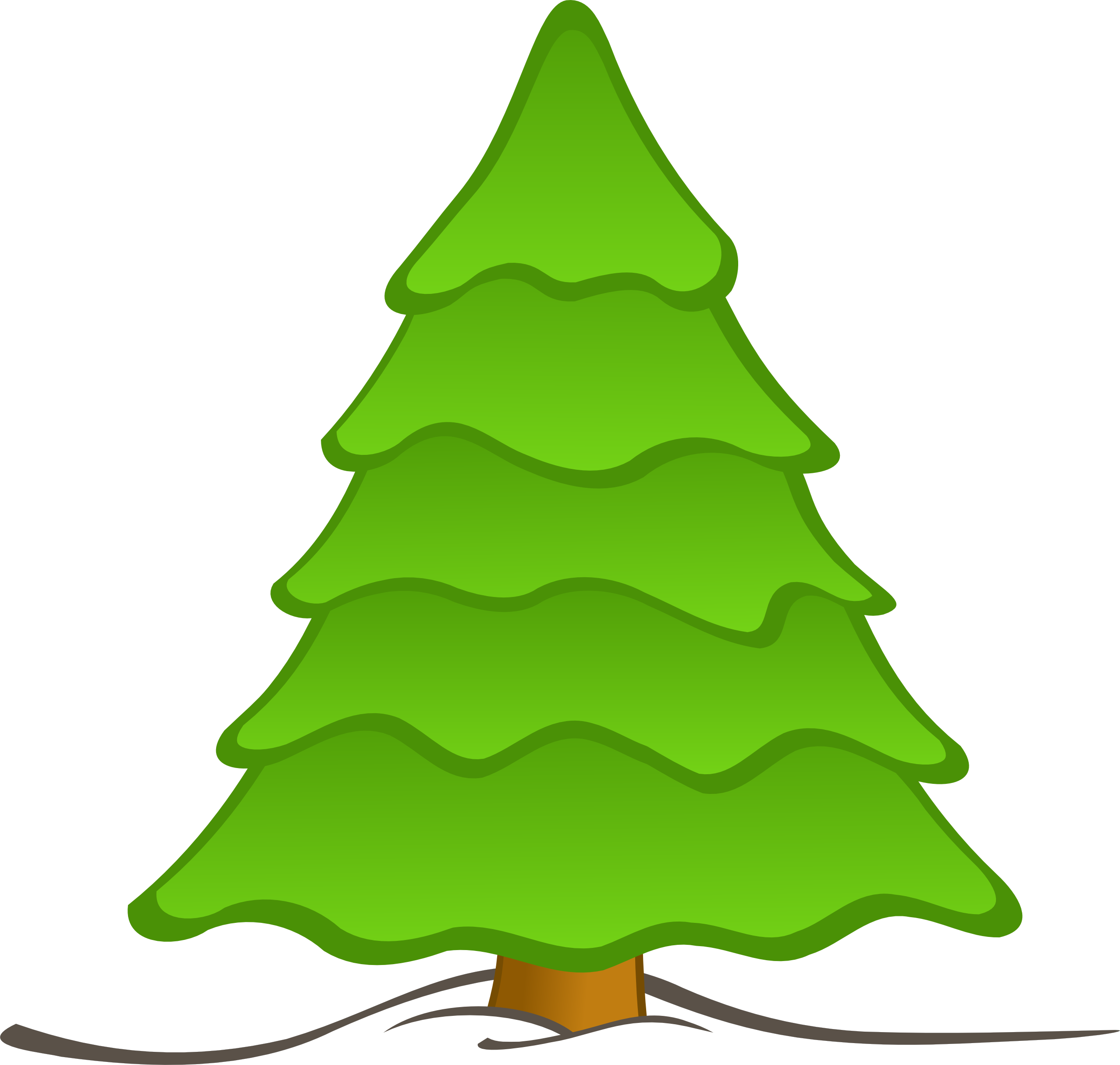 Plain Christmas Tree Clipart.