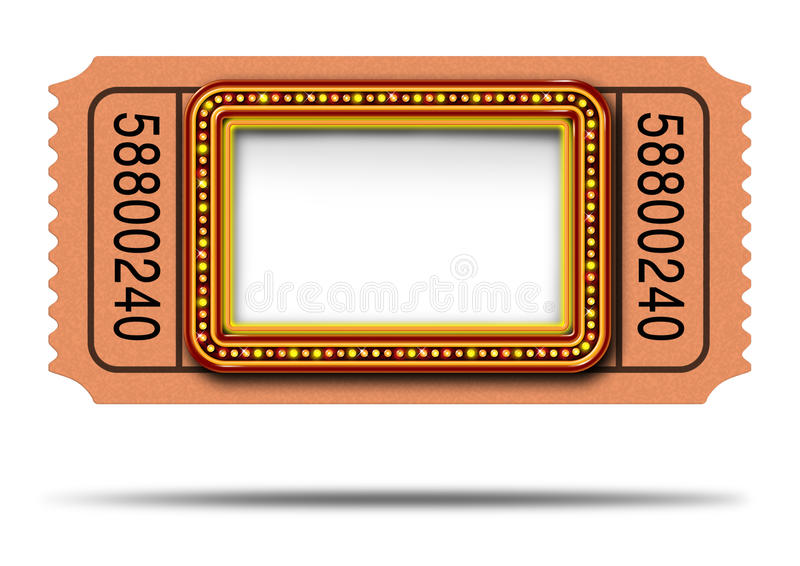 Movie Ticket Stock Illustrations.