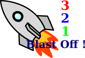 Blast off clipart.