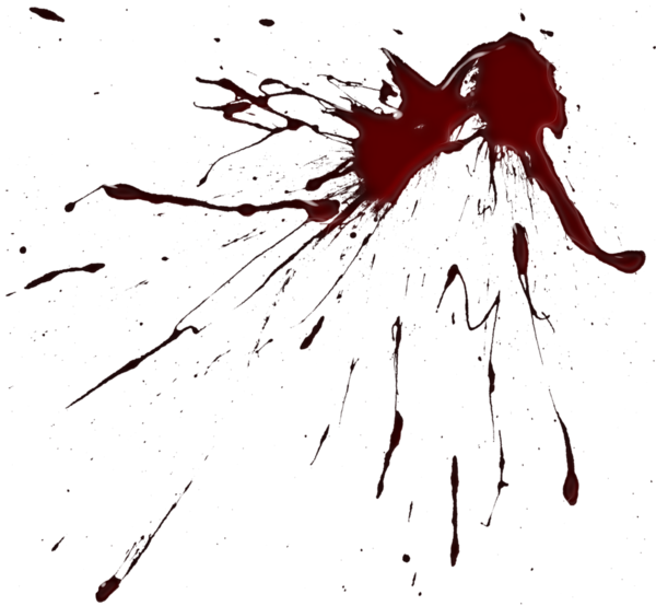 Blood Splatter PNG Clipart Image.