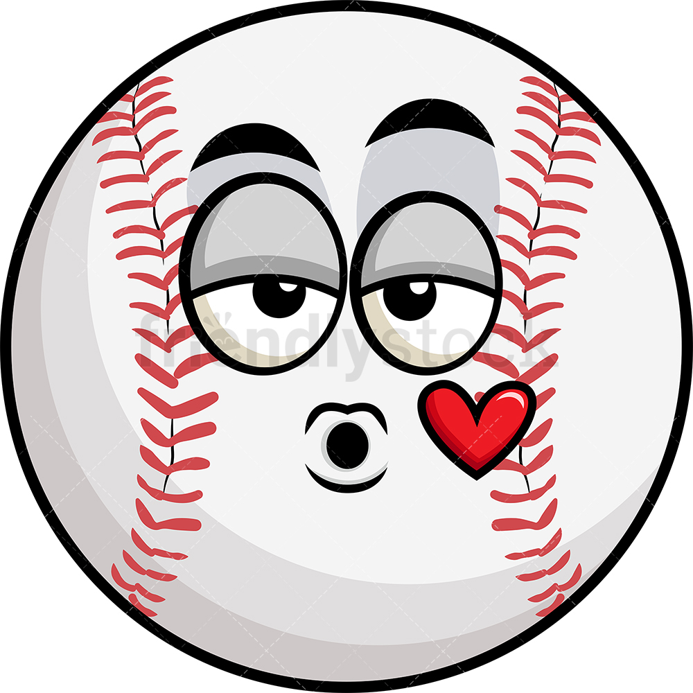 Baseball Blowing A Kiss Emoji.