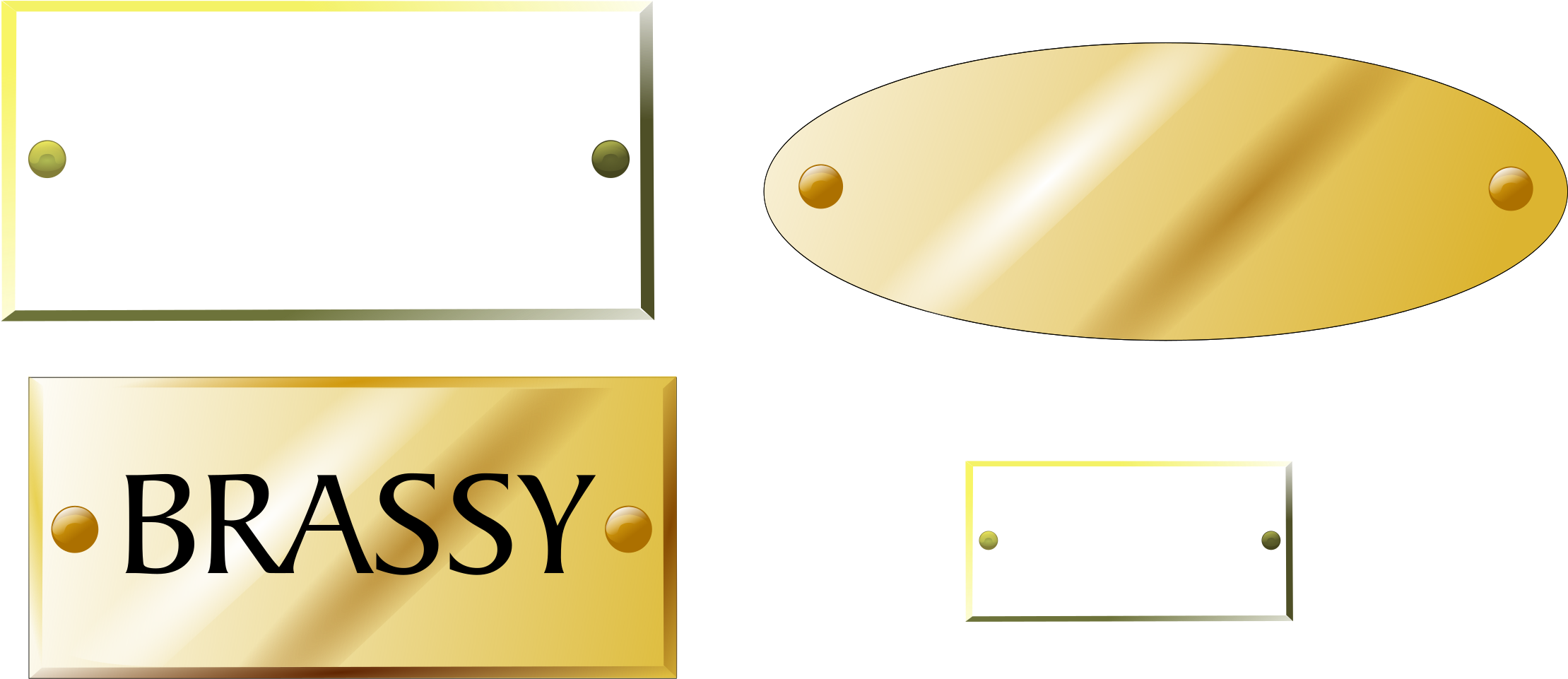 HD Clipart Brass Plaques Tags Big Image Png.