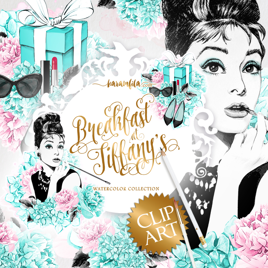 Breakfast at Tiffanys Clipart.