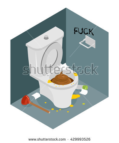 Broken Toilet Stock Images, Royalty.