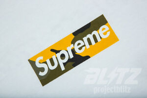 Details about SUPREME BROOKLYN BOX LOGO TEE YELLOW CAMO S M L XL FW17 2017  T.