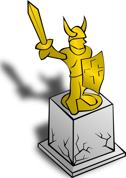 Bronze statue clipart.