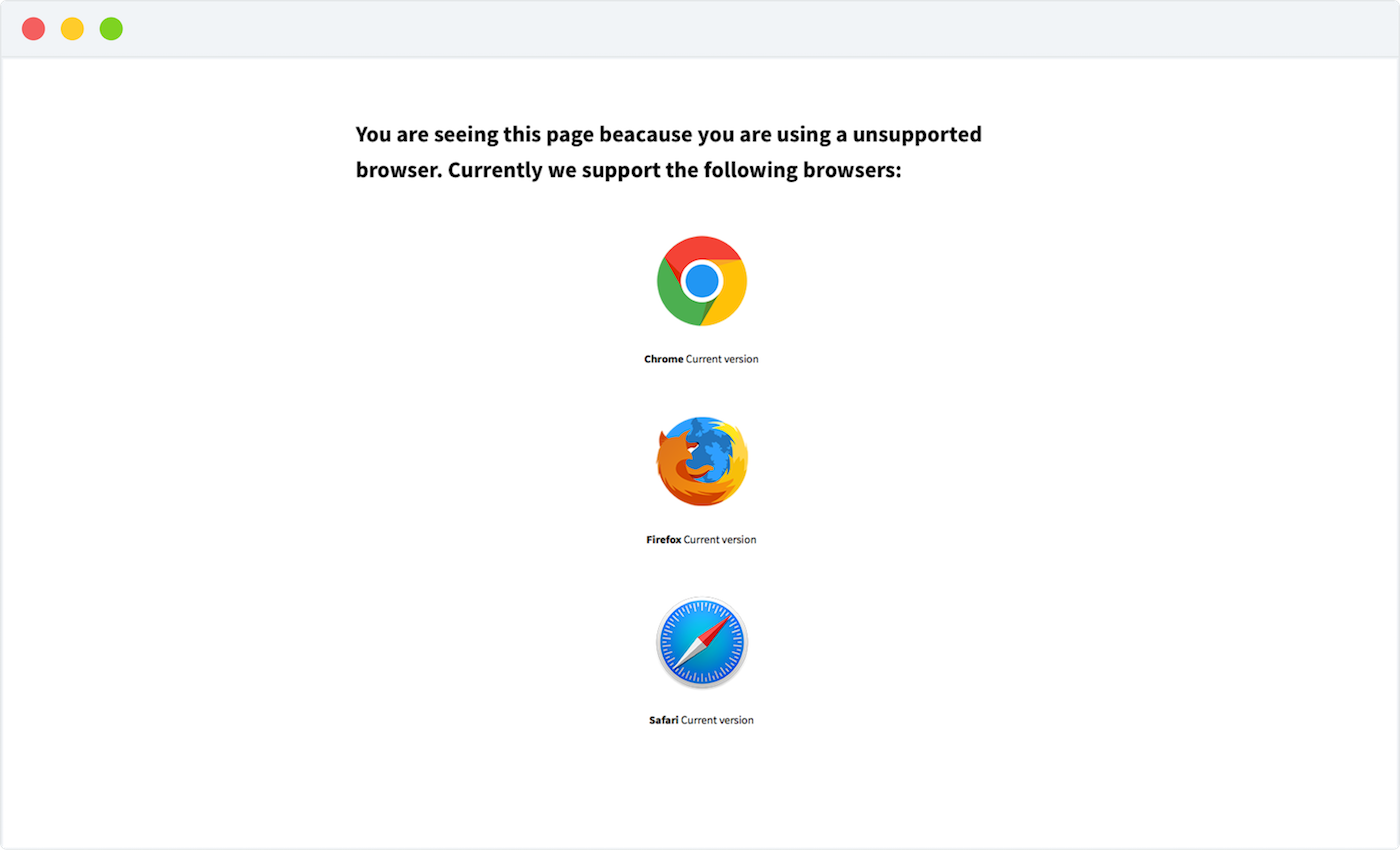 Browsers Supported.