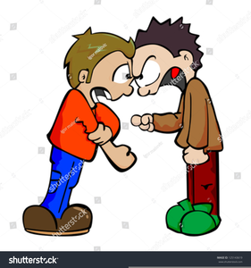 Brothers Fighting Clipart.