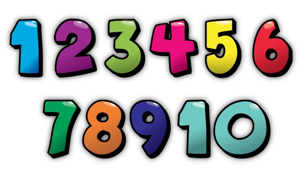 Cute numbers clipart 1 10.