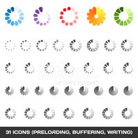 Loading and Buffering Icon Vector Stock Vector.