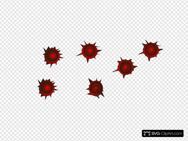 Red Bullet Holes Clip art, Icon and SVG.