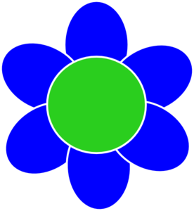 Blue clipart flower.