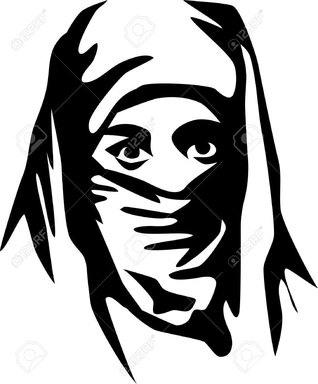 Woman With Burqa Royalty Free Cliparts, Vectors, And Stock.