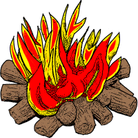 Burning trash clipart.