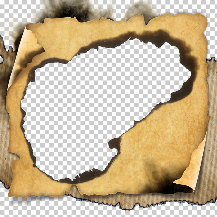 Paper, Burn old paper, brown scroll PNG clipart.