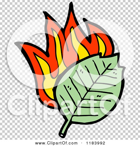 Cartoon of a Burning Leaf.