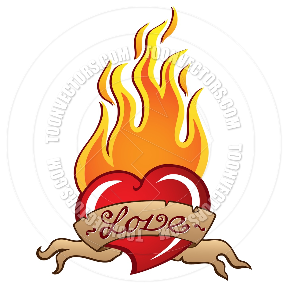 Burning love clipart.