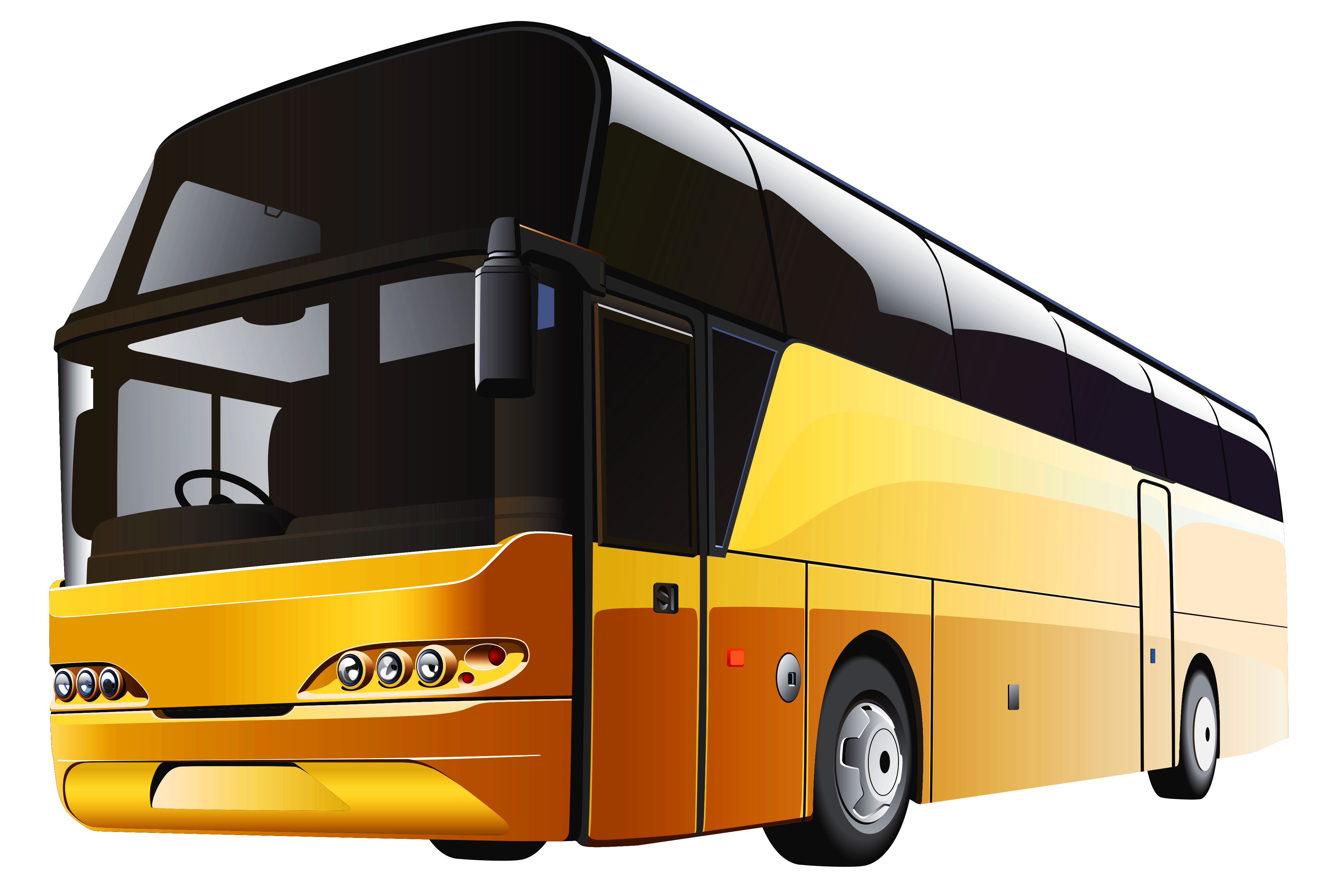 Yellow Bus PNG Clipart.