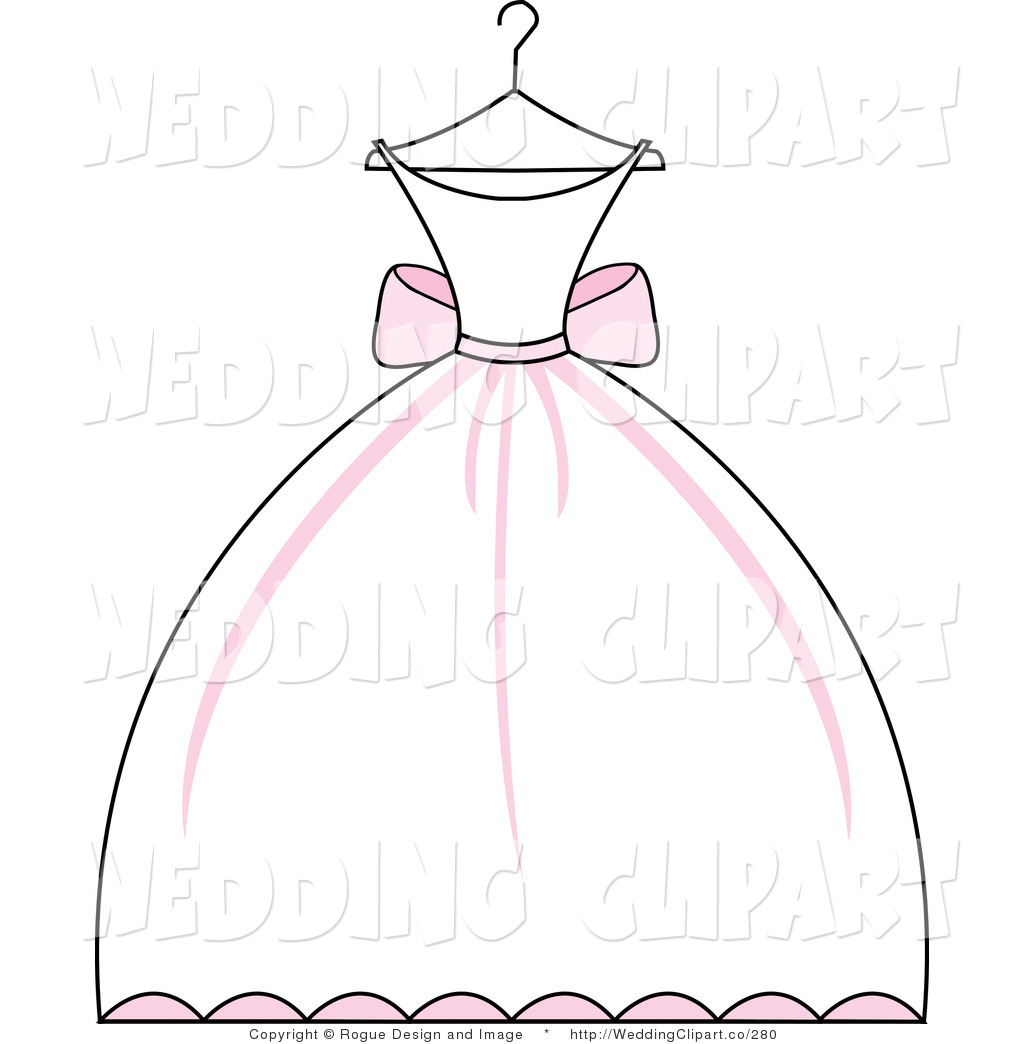 Wedding gown clip art.