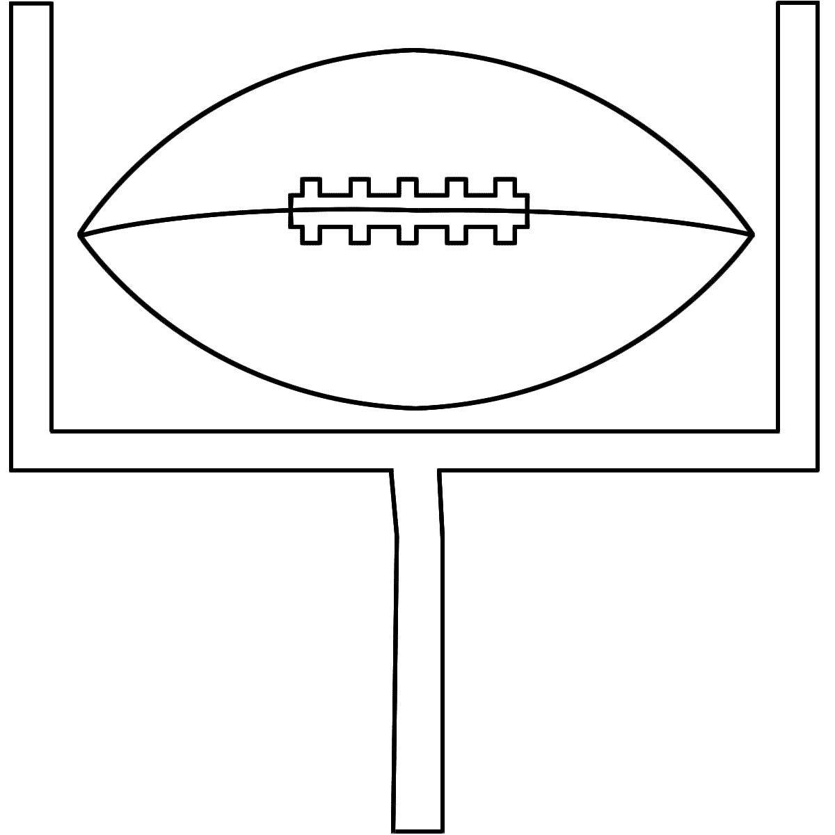 Field goal post clip art.