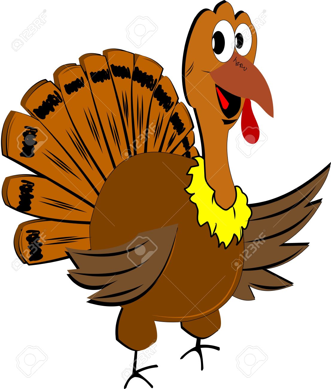 Turkey gobbler clipart.