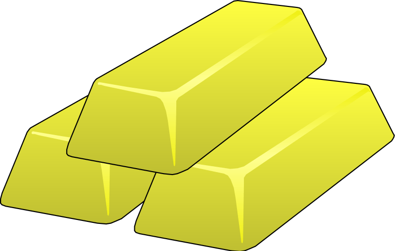 Gold bar clipart.